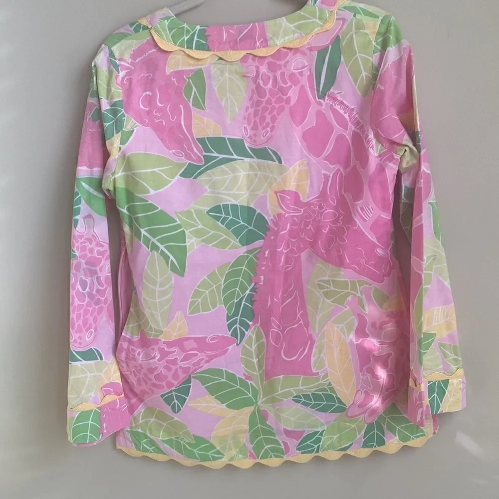 Lilly Pulitzer Vintage Window Shopping Print Tunic Top S